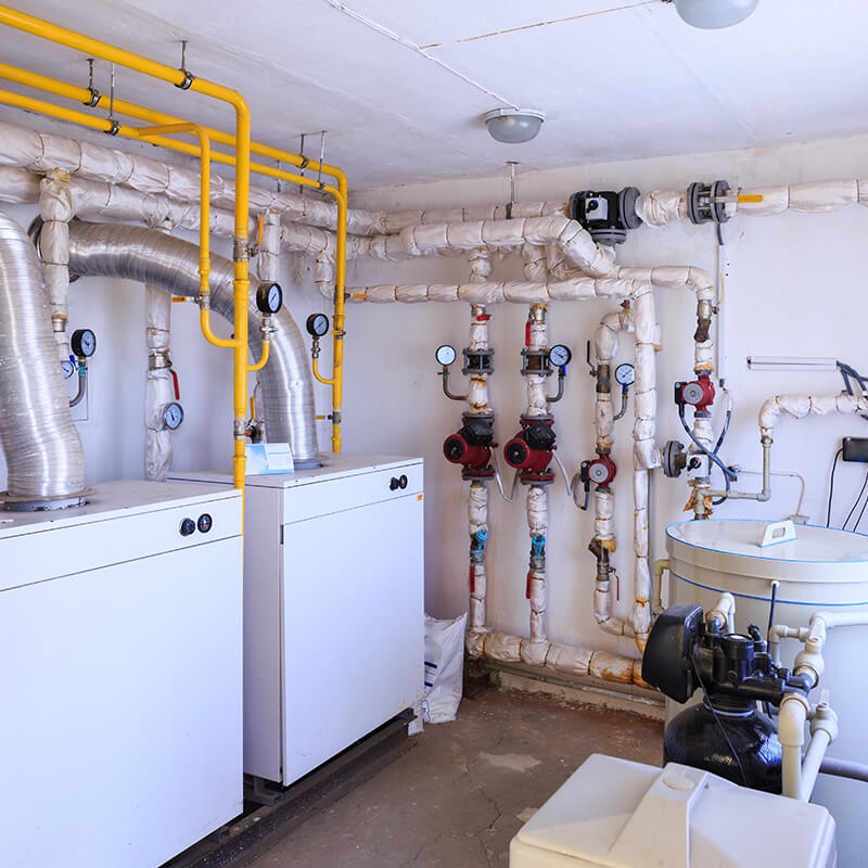 Pipes for gas and for water